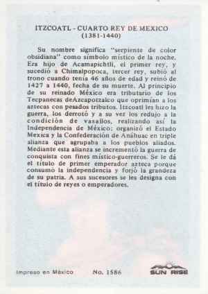 Biografia Itzcoatl Ii Atras